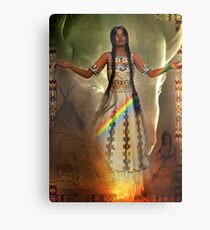 white buffalo calf woman Metal Print