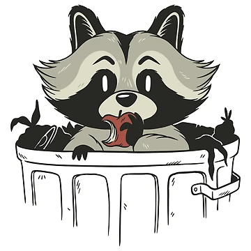 Artwork thumbnail, Garbage Racoon by MIKE'S PRINT ON DEMAND