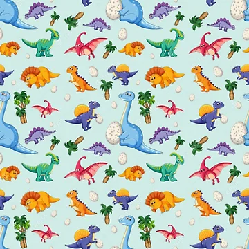 Artwork thumbnail, Dino era pattern by Rakos-Merch