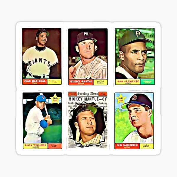 Mickey Mantle Baseball Card Sticker for Sale by jpal74