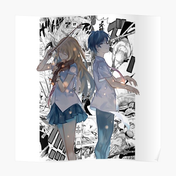 Póster «Tu mentira en abril Shigatsu wa Kimi no Uso Manga Style» de