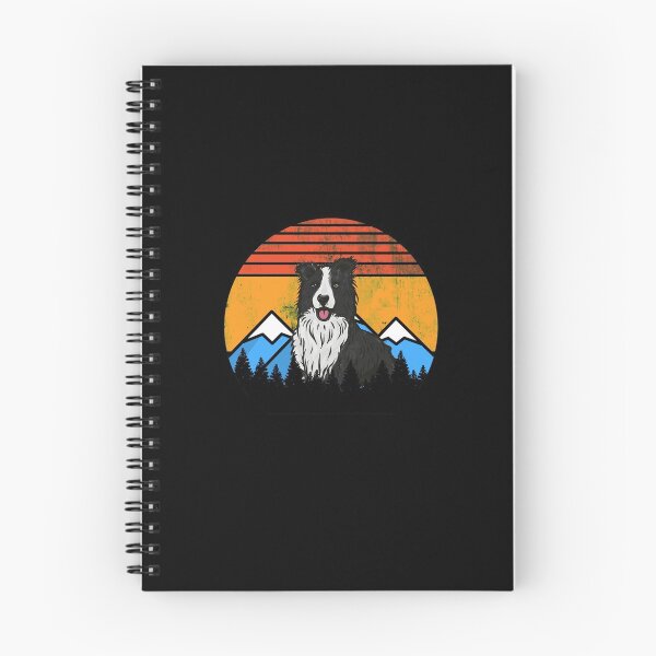 Item preview, Vintage Sunset Mountains and Forest Border Collie Retro Dog Distressed Gift designed and sold by Guarddogdrive.