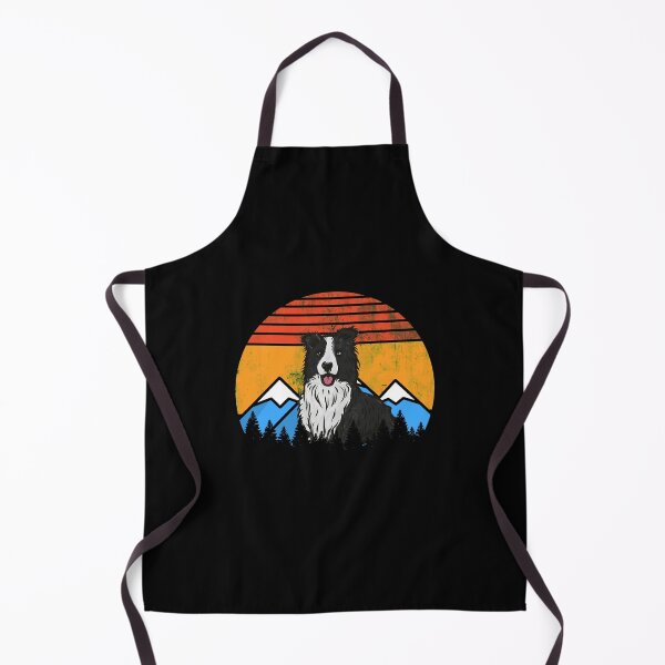 Item preview, Vintage Sunset Mountains and Forest Border Collie Retro Dog Distressed Gift designed and sold by Guarddogdrive.