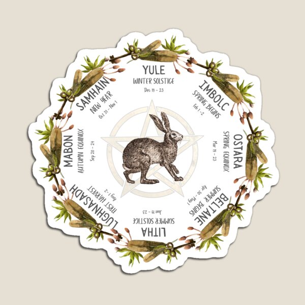 Item preview, The Witch Seasons - Pagan Wheel of the Year designed and sold by ThreeHaresMedia.