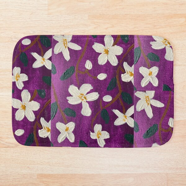 Item preview, White cascade on purple  designed and sold by Ruth Breen Artwork .