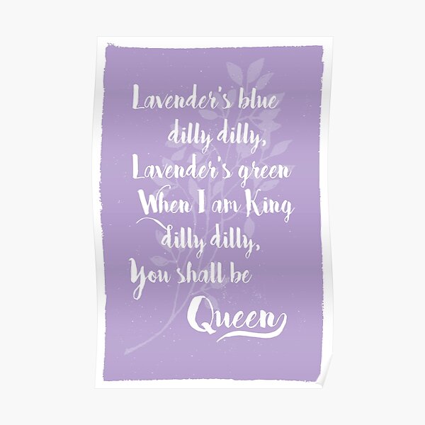 Lavender's Blue Poster