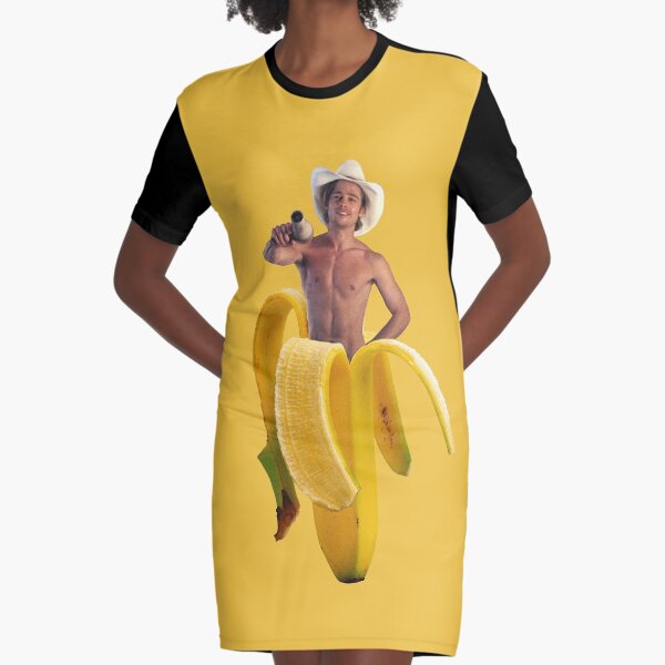 Vista previa del artículo con la obra «Brad Pitt con sombrero de vaquero en un plátano», diseñado y vendido por nivaaad.