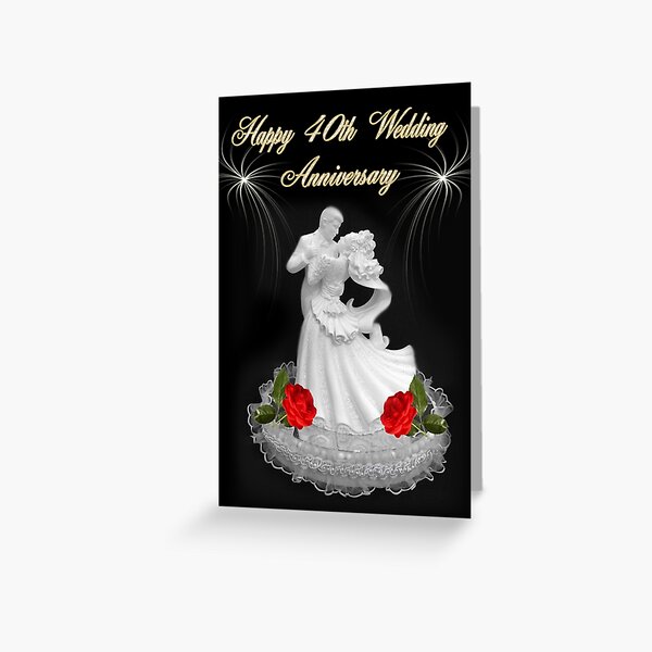 (Dedicación) ~ Feliz 40 aniversario de bodas ~ Jean y Bob ~ Abrazos y bendiciones ~ Tarjetas de felicitación