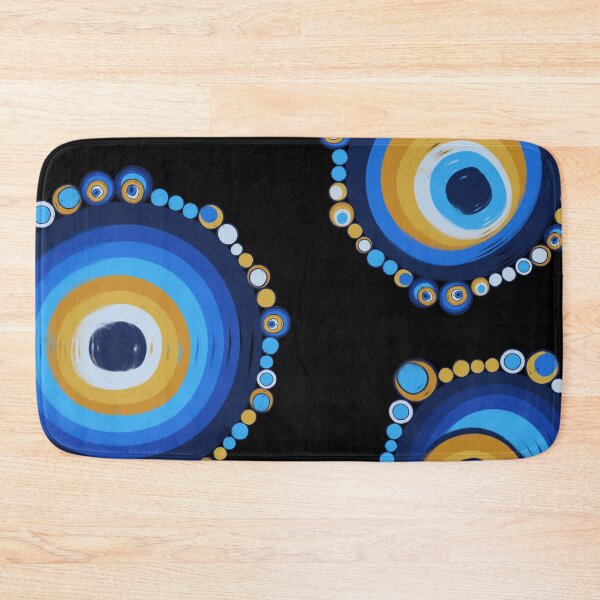 Item preview, Mati Evil Eye Blues Oranges Golds  designed and sold by Yiorgos Designs.