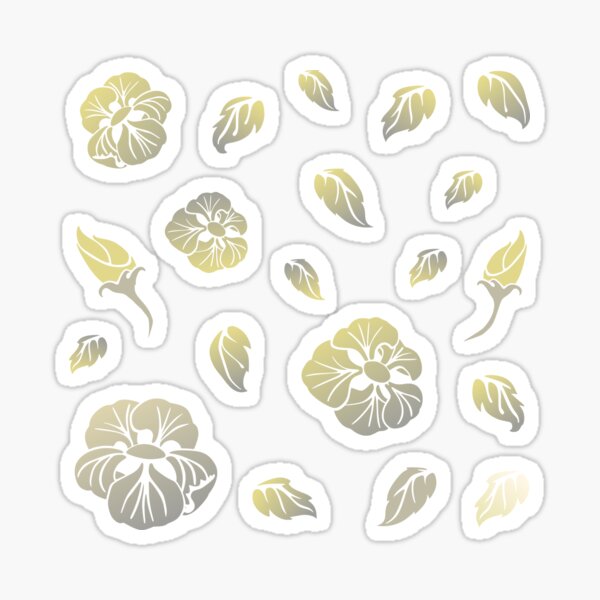 Large Floral - Burnished Copper Sticker