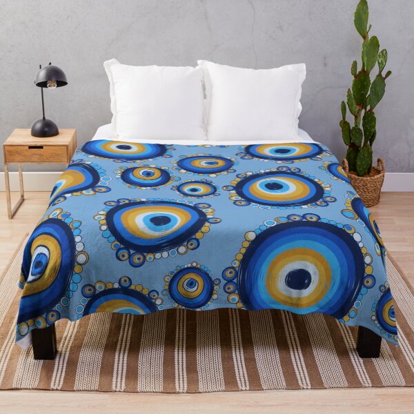 Item preview, Mati Evil Eye Light Blues and Oranges designed and sold by Yiorgos Designs.
