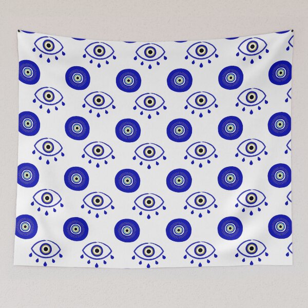 Item preview, eyes memphis evil magic eye talismans seamless pattern  designed and sold by Svlgsm.