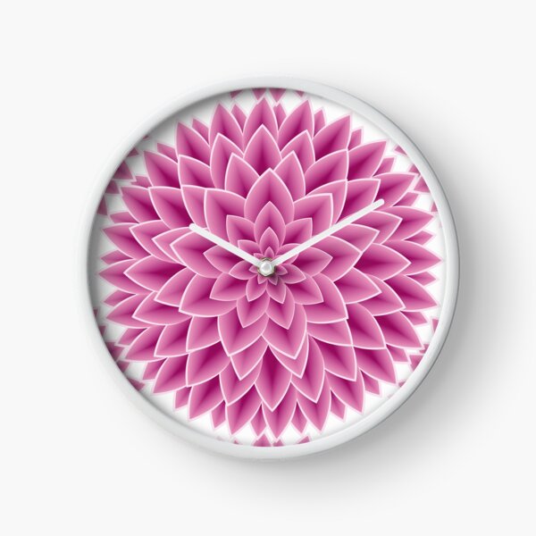 Floral Abstract Art Clock
