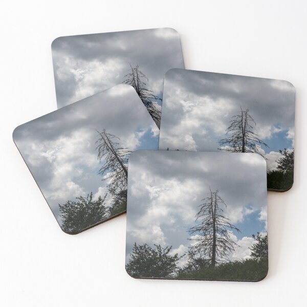 Item preview, Dual Treetop - Unique Pine Tree Against Turbulent Clouds designed and sold by Georgia Mizuleva.