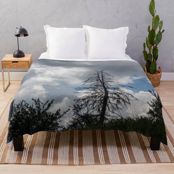Item preview, Dual Treetop - Unique Pine Tree Against Turbulent Clouds designed and sold by Georgia Mizuleva.