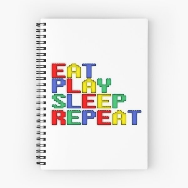 Item preview, eat sleep build repeat blocks master shirt designed and sold by Brew The Blues.