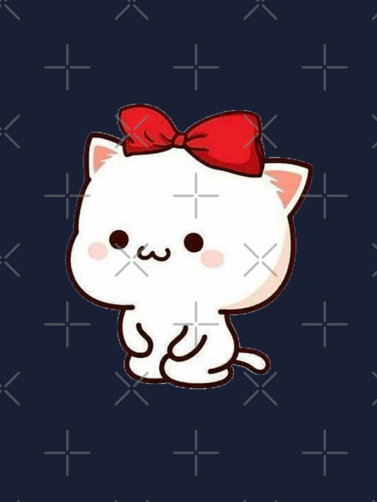 Kawaii Cute Little Hearts Stickers - Chibi Cat Sticker for Sale by  sirineab