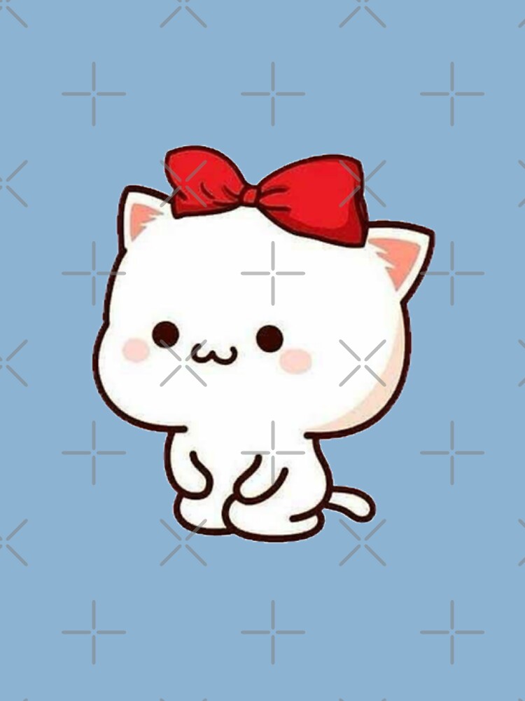 Kawaii Cute Little Hearts Stickers - Chibi Cat Sticker for Sale by  sirineab