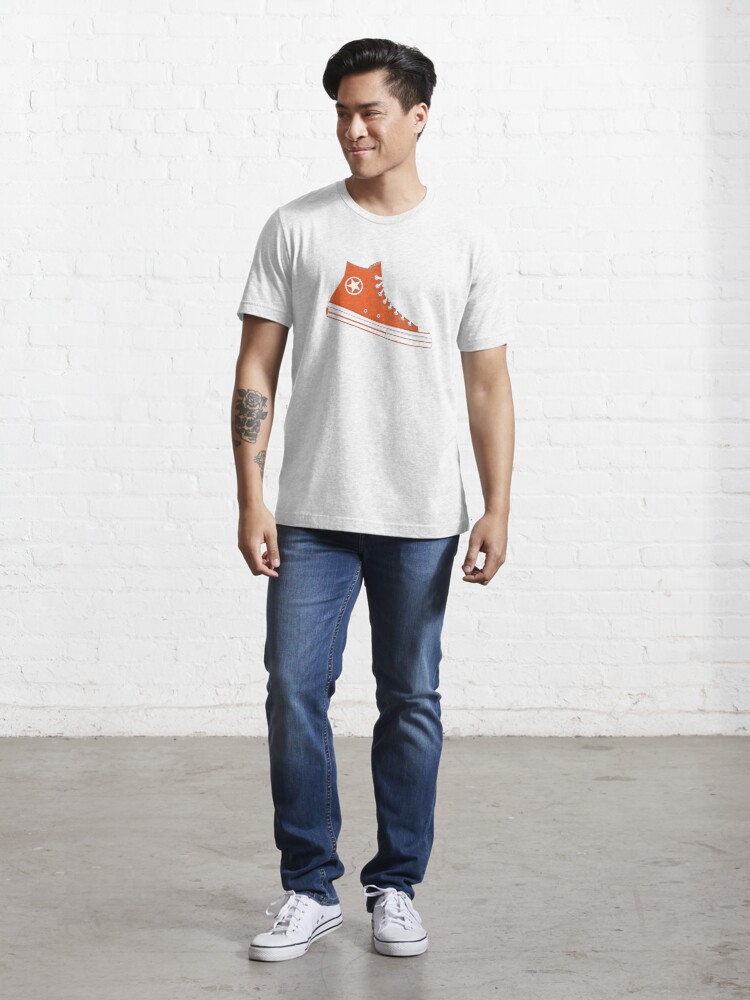 Converse t shirt mens hot sale orange