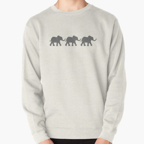 Three Elephants Pullover Sweatshirt