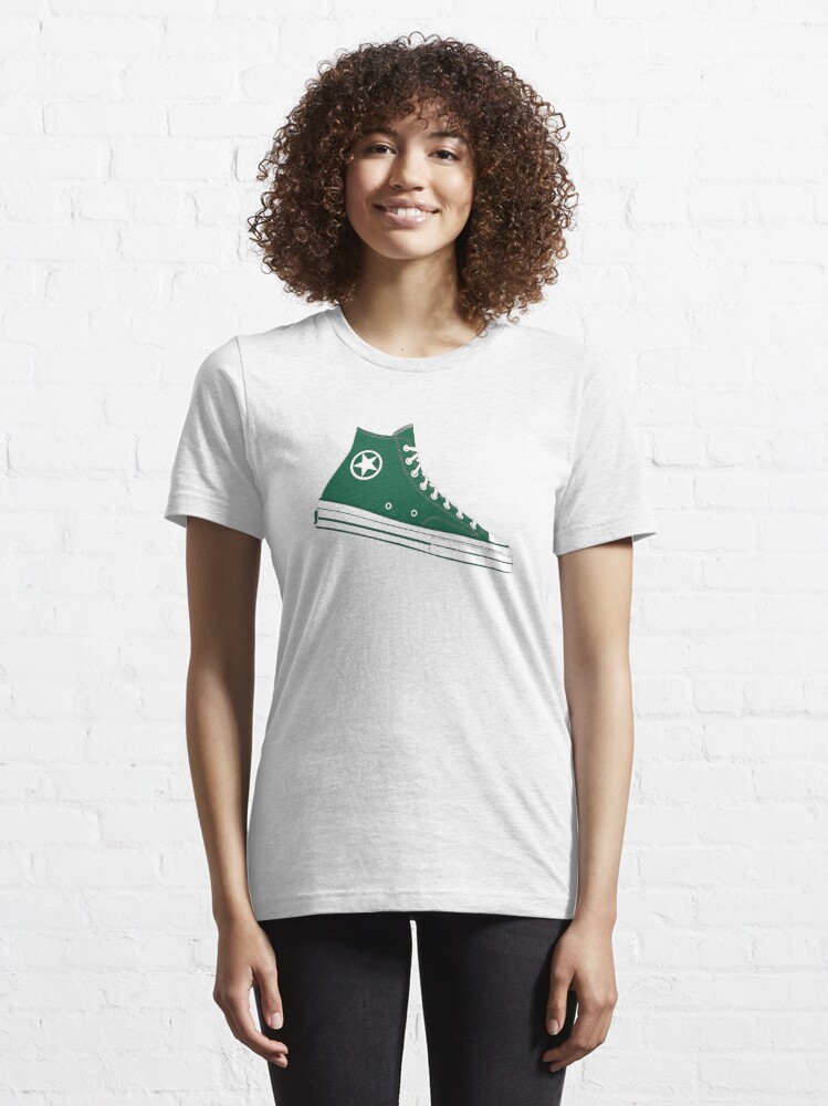 Converse t shirt womens 2025 green