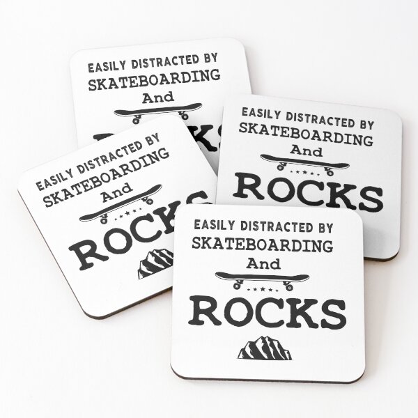 Item preview, skateboarding  Easily Distracted By Skateboarding And rocks Gift for skater Funny Meme Gift for Best Friend boyfriend girlfriend designed and sold by joygift369.