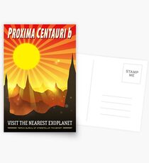 Proxima Centauri b Exoplanet Travel Illustration Postcards