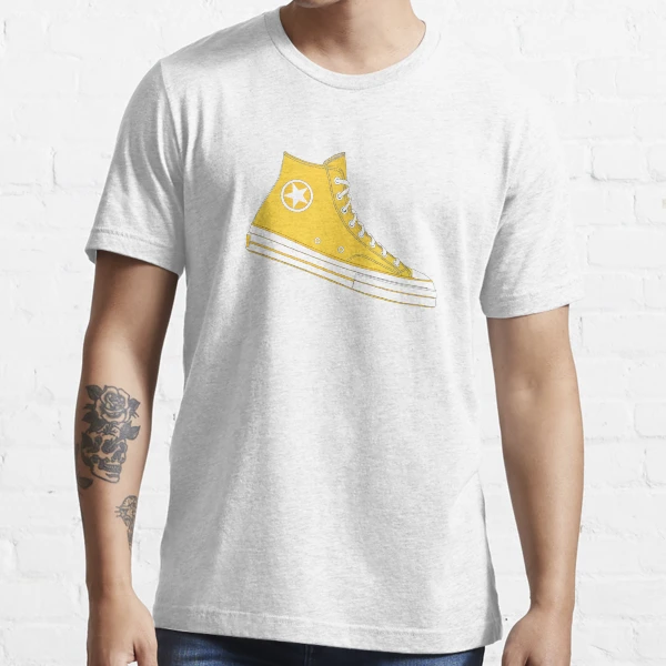 Converse yellow shirt best sale