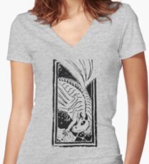 Dragon Hoard Women's Fitted V-Neck T-Shirt