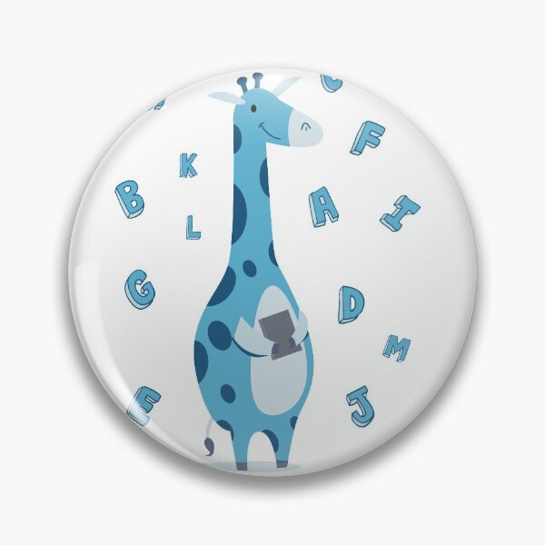 Item preview, blue kids blue child giraffe design cute cute study alphabet designed and sold by MeryemSpace.