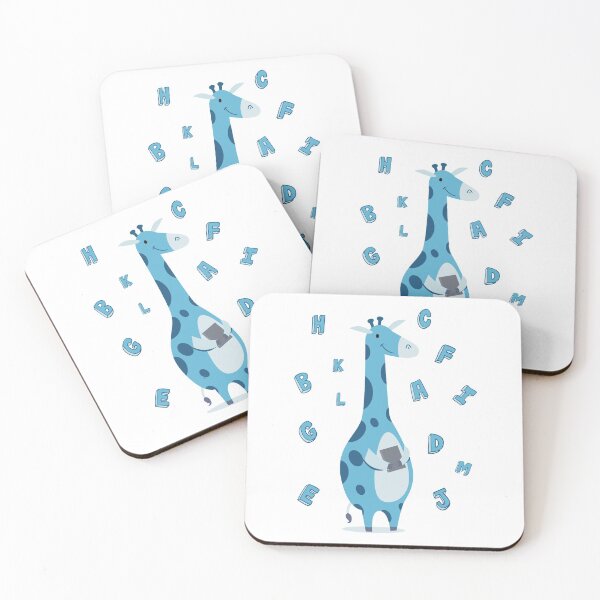 Item preview, blue kids blue child giraffe design cute cute study alphabet designed and sold by MeryemSpace.