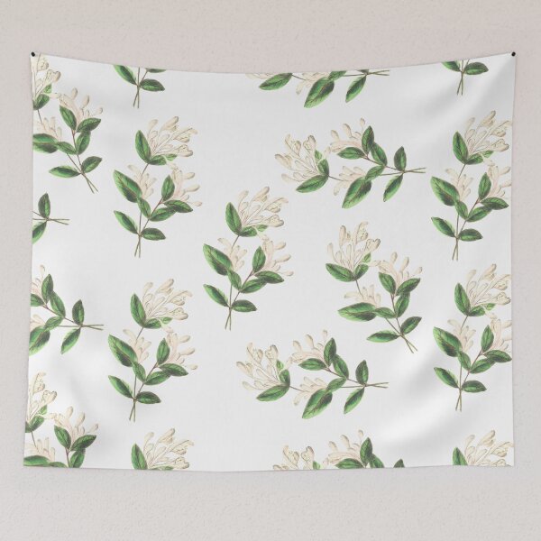 Item preview, White Tropical Flower Pattern designed and sold by GraphicsClub.