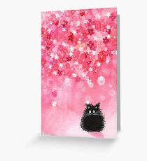 Falling Petals Greeting Card
