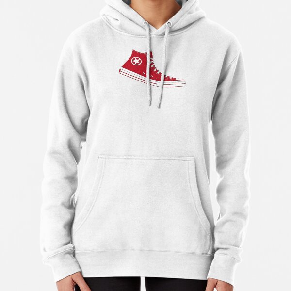 red converse hoodie womens