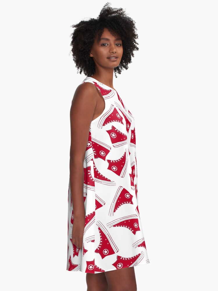 red dress with converse