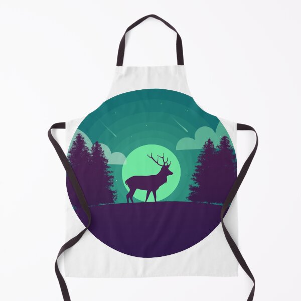Item preview, Deer wandering in the night forest illuminated by moonlight designed and sold by Butterfly-Dream.