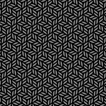 Artwork thumbnail, Gray leaves pattern by RKWstudio