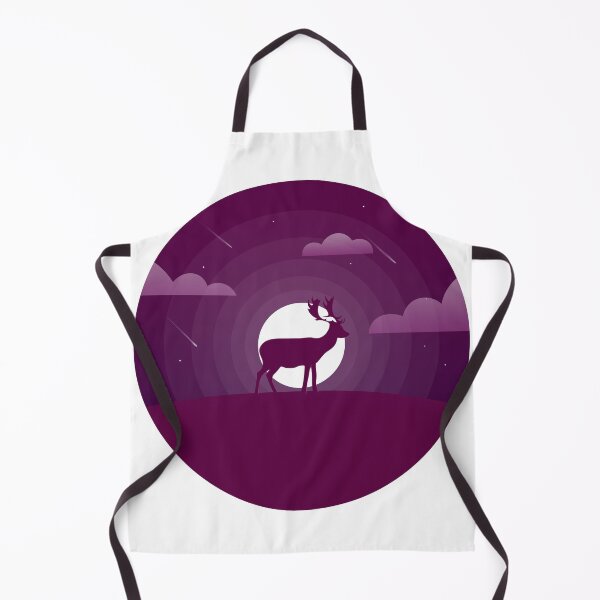 Item preview, Deer roams the moonlit lawn and melting clouds designed and sold by Butterfly-Dream.