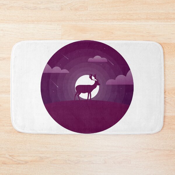 Item preview, Deer roams the moonlit lawn and melting clouds designed and sold by Butterfly-Dream.
