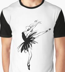Ballerina in tutu in performance position. Graphic T-Shirt