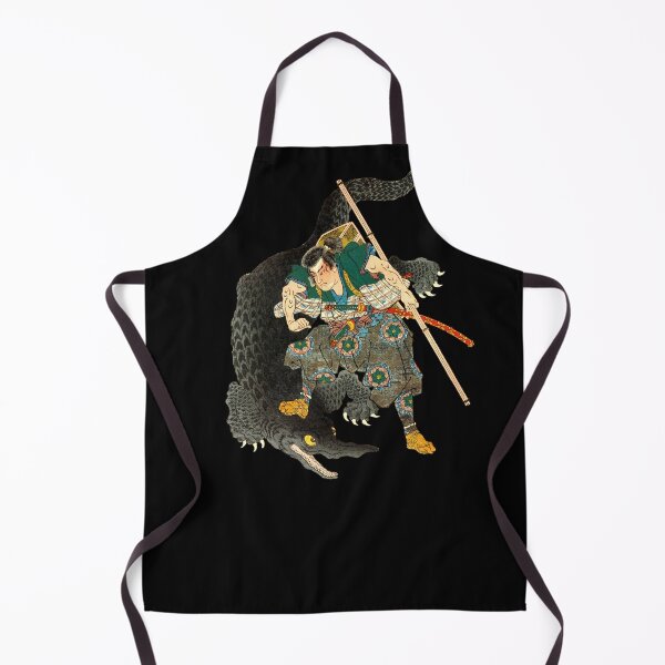 Item preview, Japanese Samurai fighting water monster designed and sold by Madjack Tees Kiwi SuperStore.