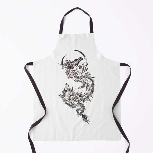 Item preview, Black and White Snake Dragon with Flowers designed and sold by diamondmilk.