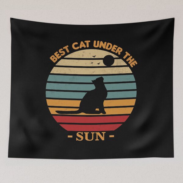Item preview, Retro Vintage Sunset Cat designed and sold by Marshallamoakohene.