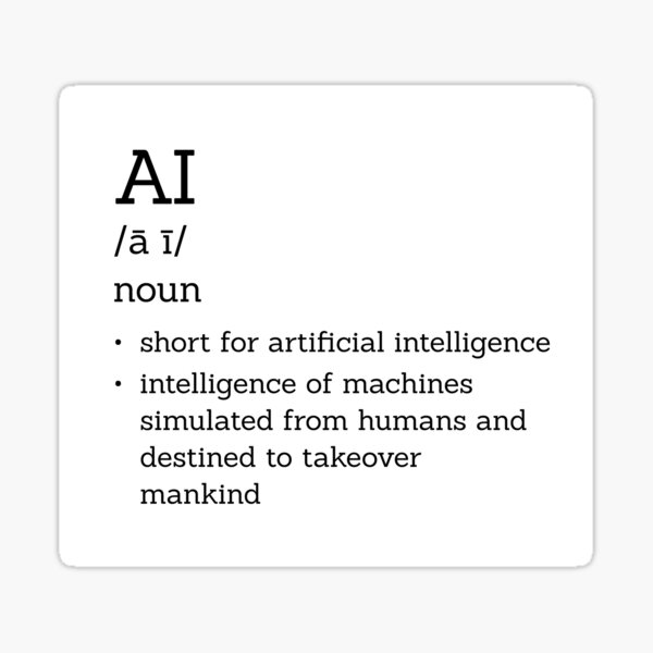 Item preview, AI Definition Funny designed and sold by wall-prints.