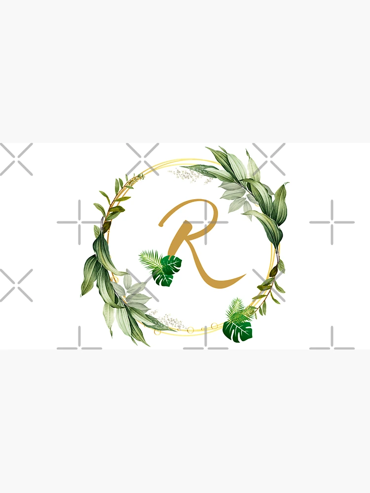 Thumbnail 3 of 3, Cap, Green Initial R Wreath Monogram designed and sold by DiensDesign.