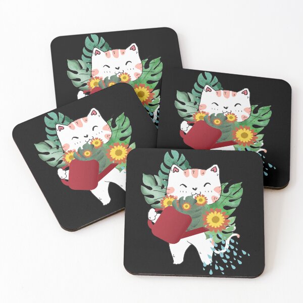 Item preview, Cat watering plants designed and sold by Tanya Mihe.