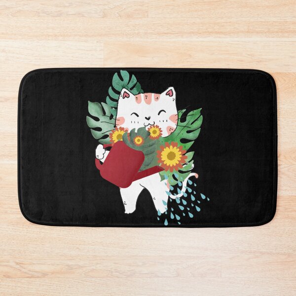 Item preview, Cat watering plants designed and sold by Tanya Mihe.
