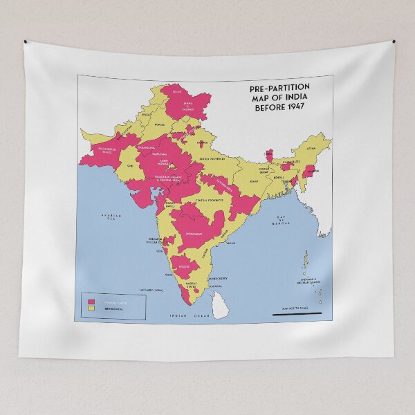 Item preview, pre-partition map of India before 1947 designed and sold by KARTICK DUTTA.