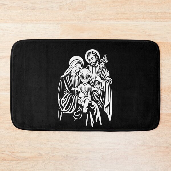 Item preview, Alien Baby Jesus with Mary and Joseph designed and sold by SpreadForSatan.