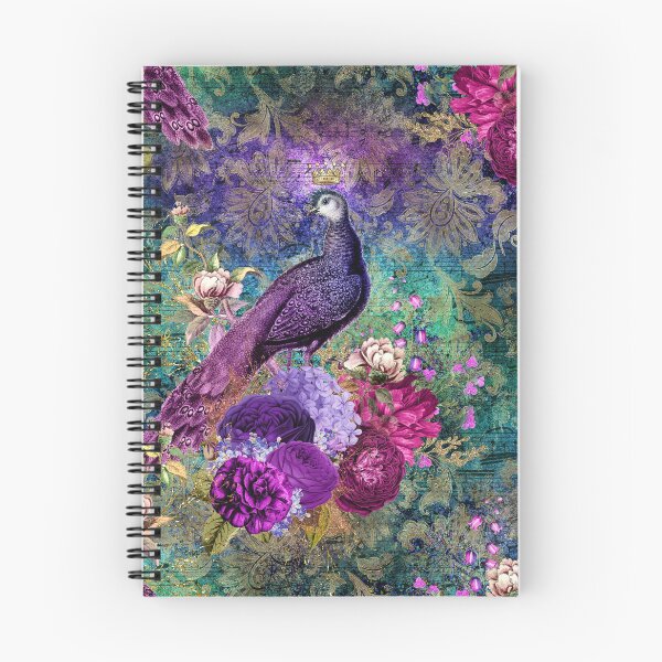 Aperçu de l'œuvre Élégants paons bleu sarcelle violet vintage créée et vendue par tsuttles.